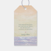 Coastal Purple Beach Floral Wedding Thank You ギフトタグ (裏面)