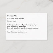 Coastal Real Estate Theme Business Cards 名刺 (裏面)