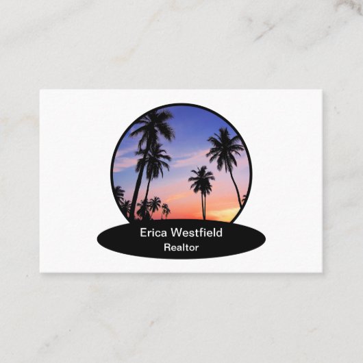 Coastal Real Estate Theme Business Cards 名刺 (正面)