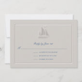 Coastal Sailboat Formal Classic Wedding Response (正面)