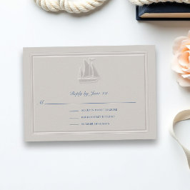 Coastal Sailboat Formal Classic Wedding Response