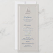 Coastal Sailboat Nautical Formal Wedding Program (正面)