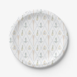 Coastal Sailboat Paper Plates ペーパープレート
