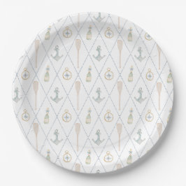 Coastal Sailboat Paper Plates ペーパープレート