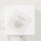 Coastal Sand Dollar Wedding Favor Tag フェイバータグ (インサイチュ)
