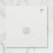 Coastal Sand Dollar Wedding Favor Tag フェイバータグ (裏面)