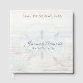 Coastal Sand Dollar Wedding Signature Book ゲストブック (正面)