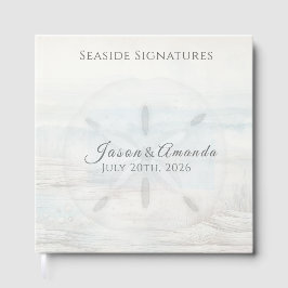Coastal Sand Dollar Wedding Signature Book ゲストブック