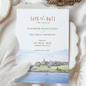 Coastal Save the Date Card – ロードアイランド，ニューポート 招待状