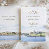 Coastal Save the Date Card – ロードアイランド，ニューポート 招待状