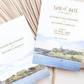 Coastal Save the Date Card – ロードアイランド，ニューポート 招待状