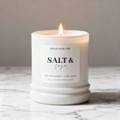 Coastal Sea & Sand Custom Candle Label Black White スクエアシール