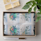 Coastal Sea Turtles Flowers Seashells Decoupage  薄葉紙 (ギフト)