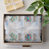 Coastal Sea Turtles in a Jar Decoupage  薄葉紙 (ギフト)