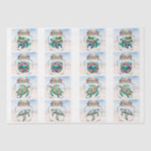 Coastal Sea Turtles in a Jar Decoupage  薄葉紙 (正面)