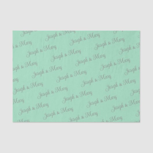 Coastal Seafoam Elegant Gray Script Ocean Wedding 薄葉紙 (正面)