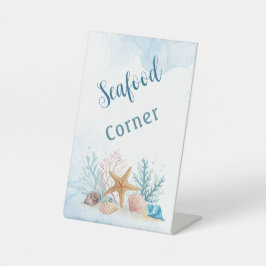 Coastal Seafood Corner Wedding Buffet  台座サイン