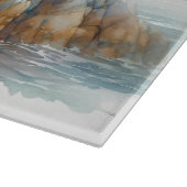Coastal Seagulls Watercolor Seascape カッティングボード (角)