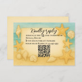 Coastal Seascape QR Code RSVP Card (正面/裏面)