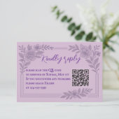 Coastal Seascape QR Code RSVP Card (スタンド正面)