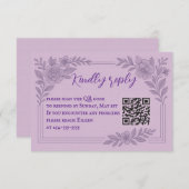 Coastal Seascape QR Code RSVP Card (正面/裏面)