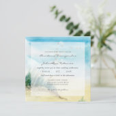 Coastal Seascape Rustic Watercolor 招待状 (スタンド正面)