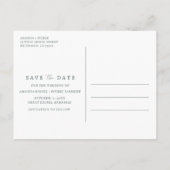 Coastal Seashell Beach Wedding Save the Date 案内ポストカード (裏面)