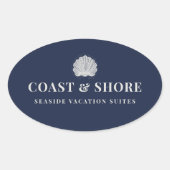 Coastal Seashell Brand Logo 楕円形シール (正面)