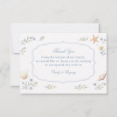 Coastal Seashell Floral Appreciation サンキューカード (正面)