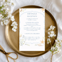 Coastal Seashell Floral Response 出欠カード