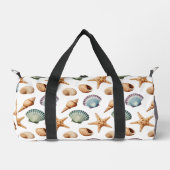 Coastal Seashell Monogram Gym & Travel Bag ダッフルバッグ (正面)