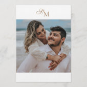 Coastal Seashells Beach Wedding Photo 招待状 (裏面)