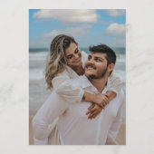 Coastal Seashells Beach Wedding Photo 招待状 (裏面)