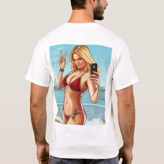 Coastal Selfie Babe Tシャツ (裏面)