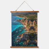 Coastal Serenity from Above 吊り下げ型タペストリー (正面)