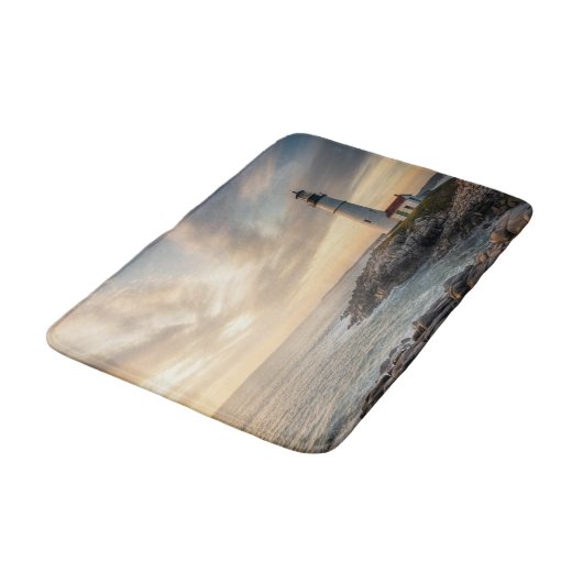 Coastal Serenity Lighthouse Bath Mat バスマット (アングル)