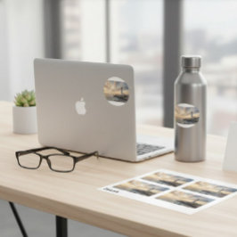 Coastal Serenity Lighthouse Stickers (4-Pack) 長方形シール