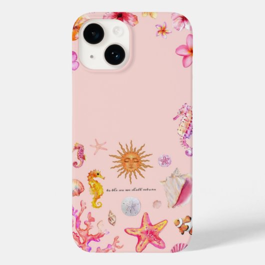 Coastal Serenity Summer Collage Case-Mate iPhoneケース (裏面)