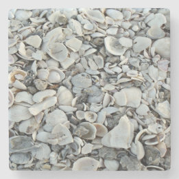 coastal Shell Natural Pattern ストーンコースター