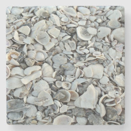 coastal Shell Natural Pattern ストーンコースター