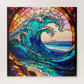 Coastal Stained Glass Jigsaw Puzzle ジグソーパズル