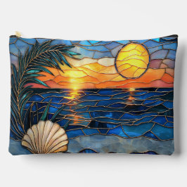 Coastal Stained Glass Zipper Pouch アクセサリーポーチ