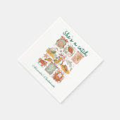 Coastal Stamps & Bows Shes a Catch Celebration スタンダードカクテルナプキン (角)