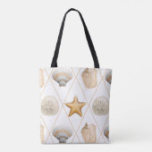 Coastal Starfish and Seashells トートバッグ (裏面)