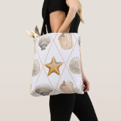 Coastal Starfish and Seashells トートバッグ (クローズアップ)
