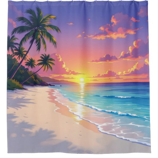 Coastal Stillness - シャワーカーテン (正面)