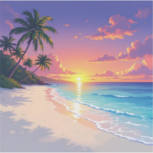 Coastal Stillness - Square Vinyl シール (正面)