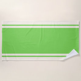 Coastal Stripe Beach Towel - Lime & Cream ビーチタオル