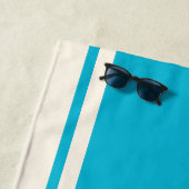 Coastal Stripe Beach Towel - Turquoise & Cream ビーチタオル (インサイチュ)