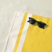 Coastal Stripe Beach Towel - Yellow & Cream ビーチタオル (インサイチュ)